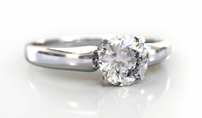 Allure | 18K White Gold halo style engagement ring | Taylor & Hart